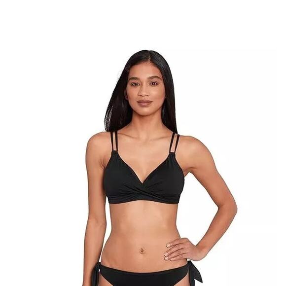 Ralph Lauren Other - LRL Ralph Lauren Beach Club Solids Black Twist Underwire Bikini Top Size 8 New